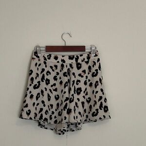 Adrienne Leopard Print Ruffled Shorts